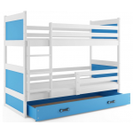 Poschodová posteľ Rico bielo-modrá 200cm x 90cm